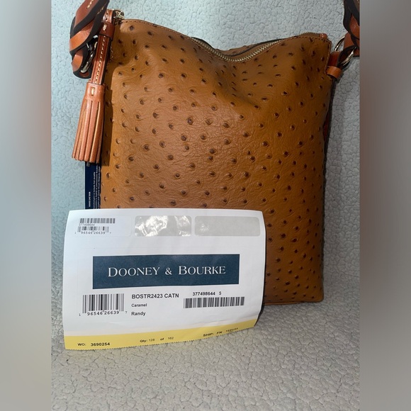 Dooney & Bourke Handbags - New with tags. Dooney & Burke Brown Ostrich Randy